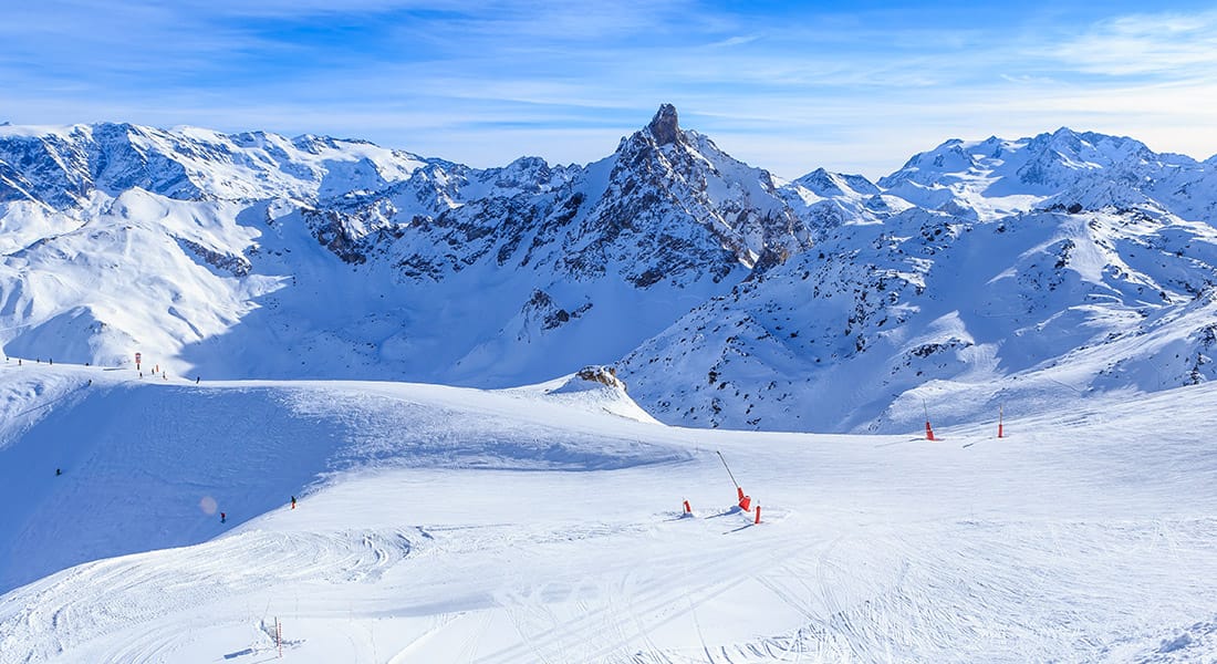 Wide open ski runs in Courchevel