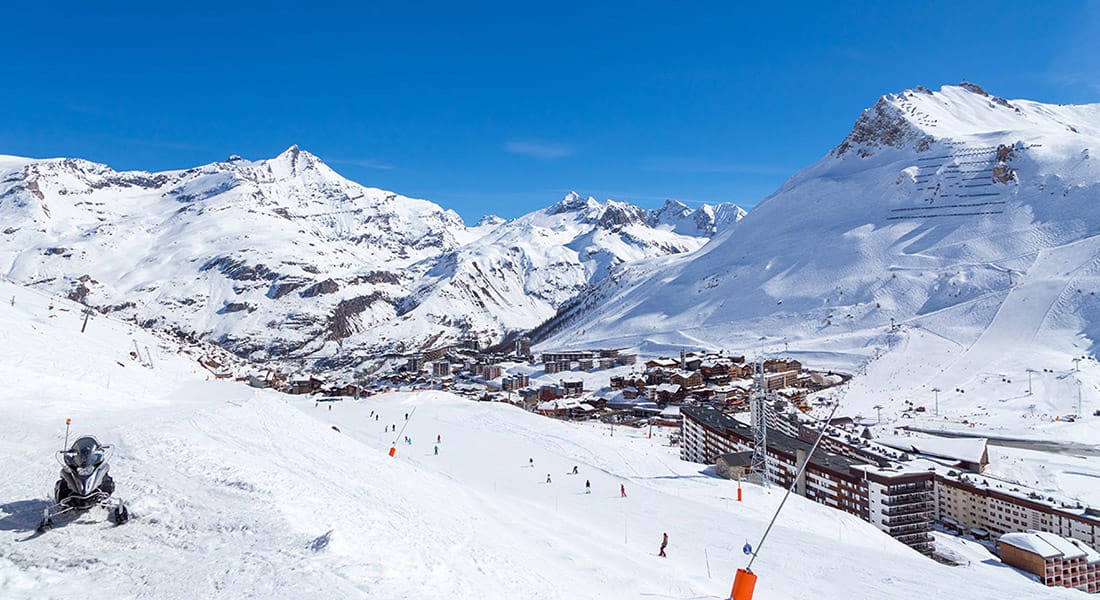 View of Tignes Val Claret from the slope above