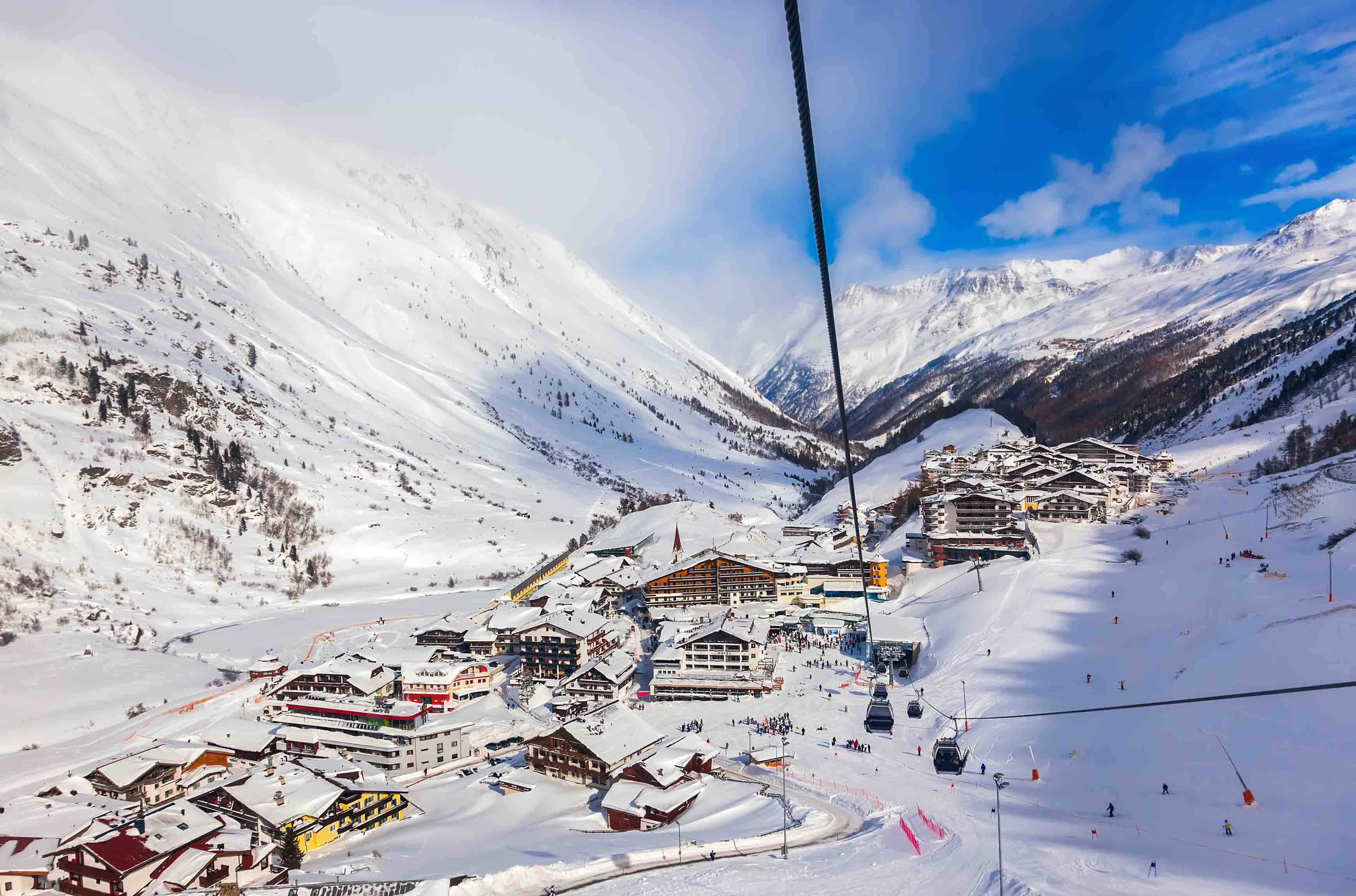 Slope heading back into Obergurgl resort