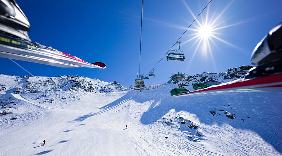Pretty ski slope in Gurgl ski area