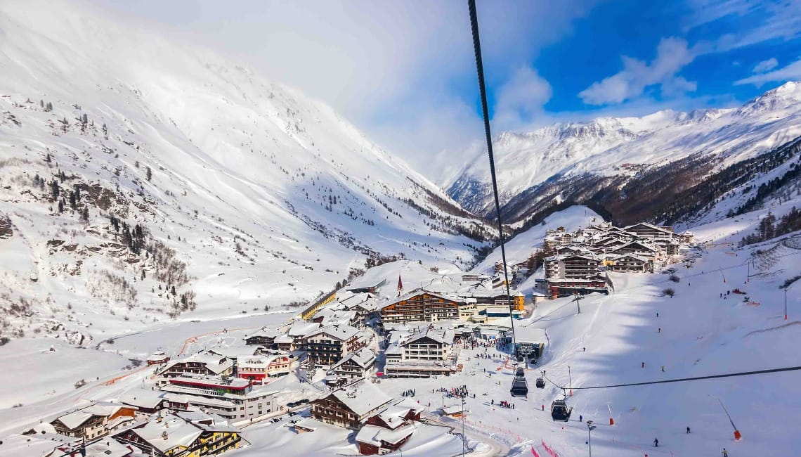 View of slope leading into Obergurgl