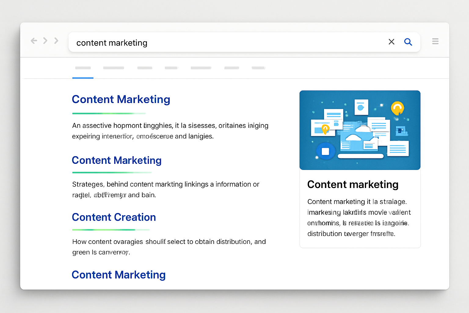 search engine results page for seo content optimisation