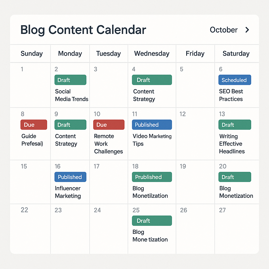 ai driven content calendar