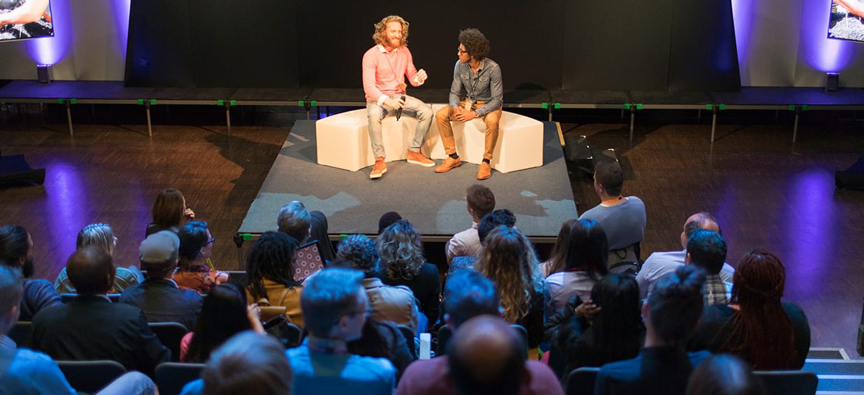 Q&A session on stage