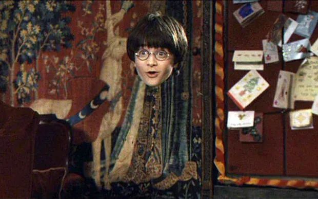 Harry's head visibility with body under invisibility cloak