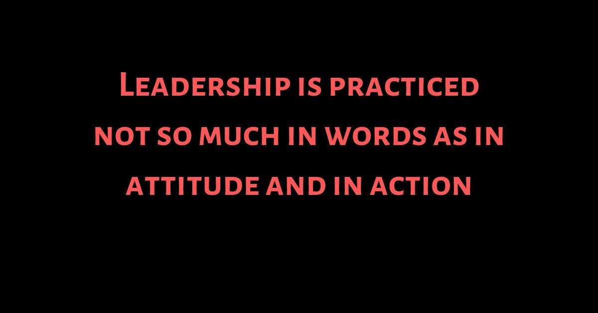 Actions of a Leader