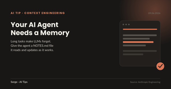 Beat Context Rot: Give Your AI Agent a Memory