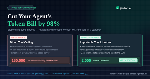 Cut Your Agent's Token Bill by 98% With Code Execution