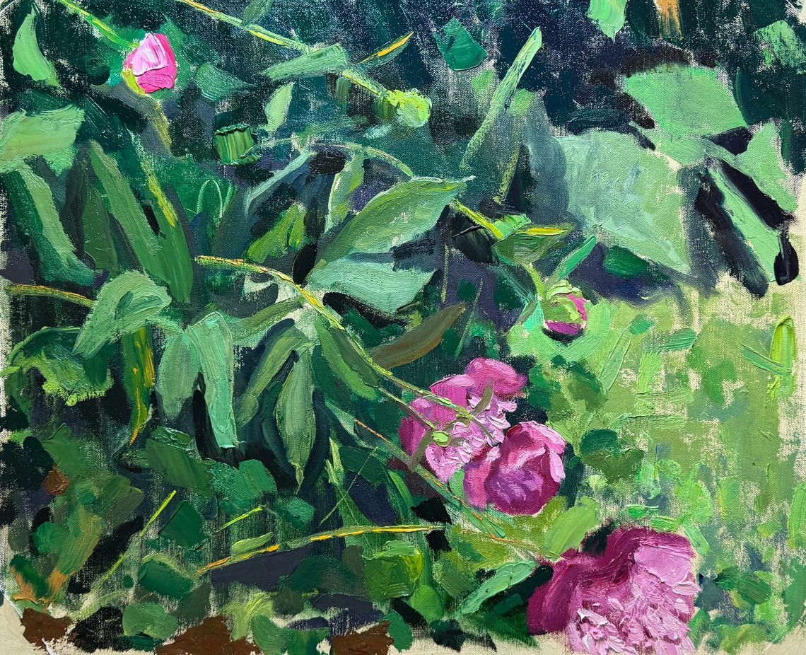 Finished Peony Painting