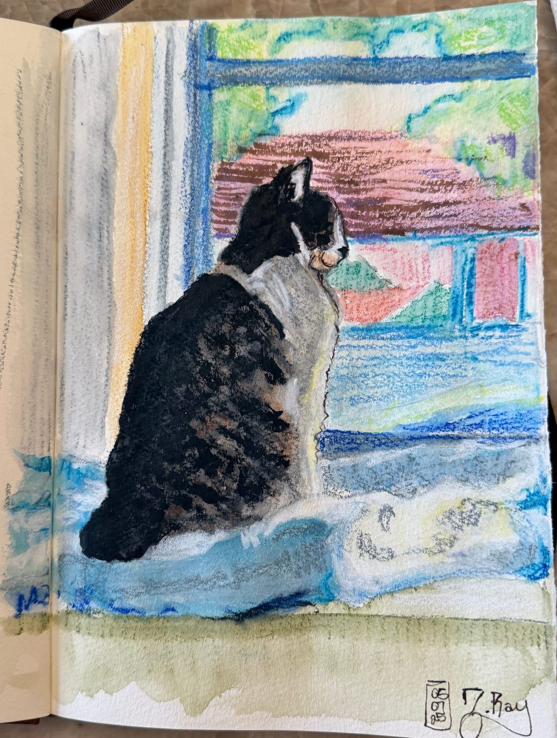 Mimi Watching From the Window