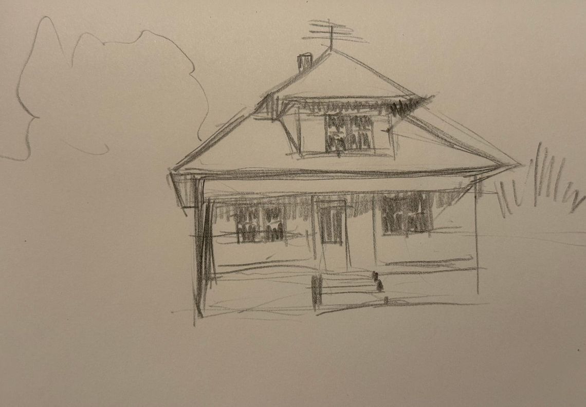 Sketch of Grandfather's House