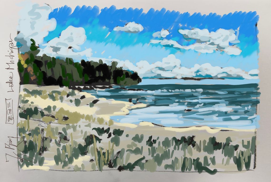 A Cool Little Sketch of the Lake