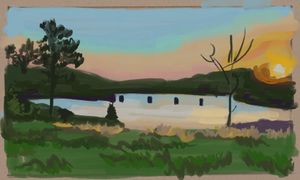 Sunset Over the Old Bridge