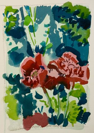 Watercolor Poppies