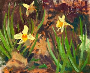 Spring Daffodil Plein-air Sketch