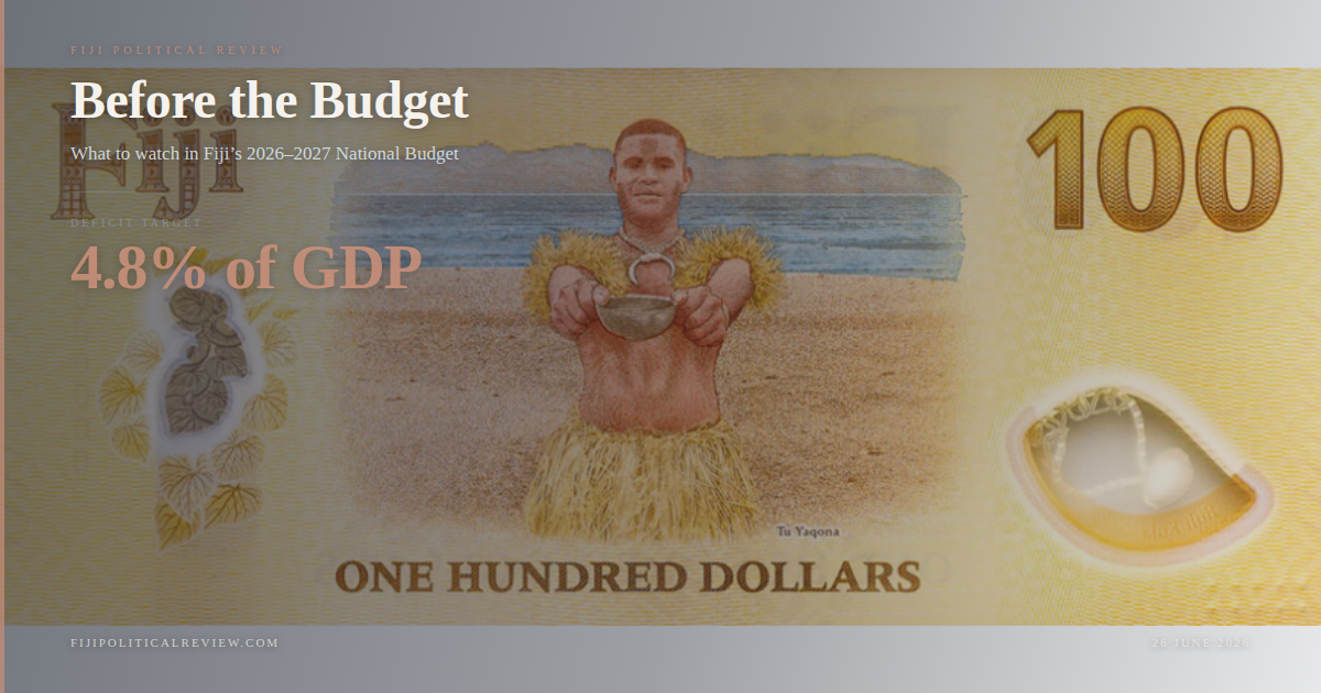 Before the Budget: What to Watch in Fiji’s 2026–2027 National Budget