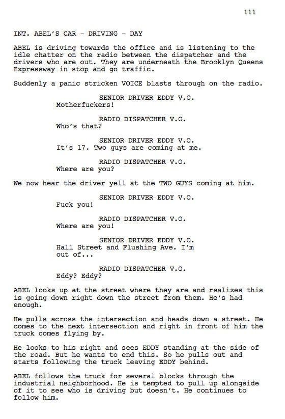 The Toughest Scene I Wrote: “A Most Violent Year”