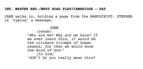 The Toughest Scene I Wrote: “The Theory of Everything”