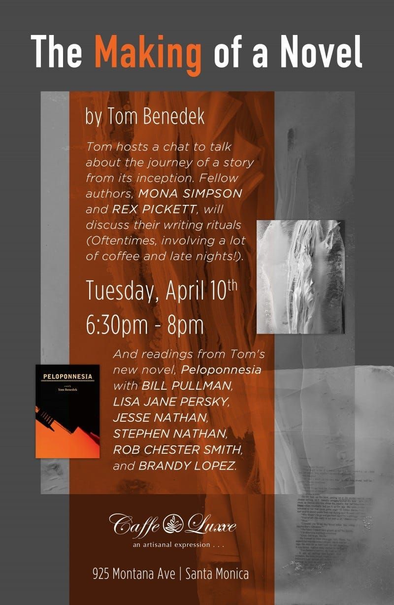 Special L.A. event tomorrow with Tom Benedek!