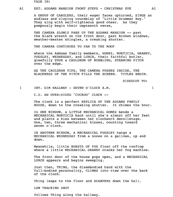 Page One: “The Addams Family” (1991)