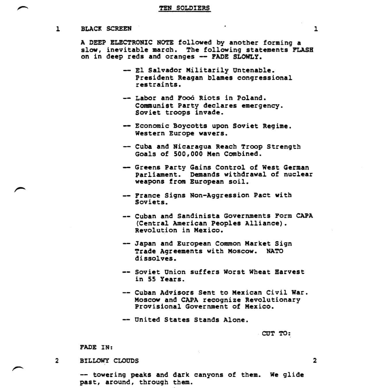 Page One: “Red Dawn” (1984)