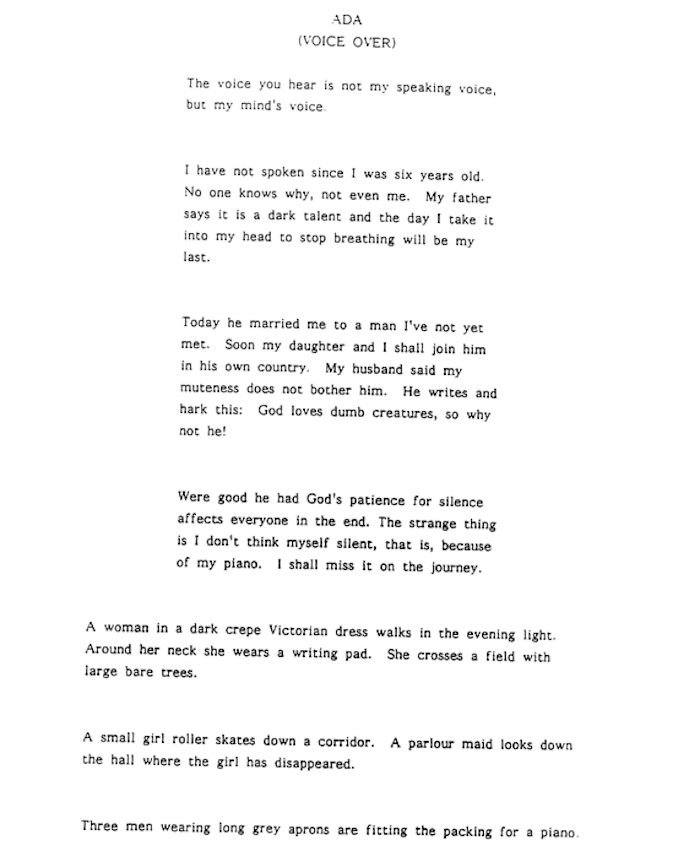Page One: “The Piano” (1993)