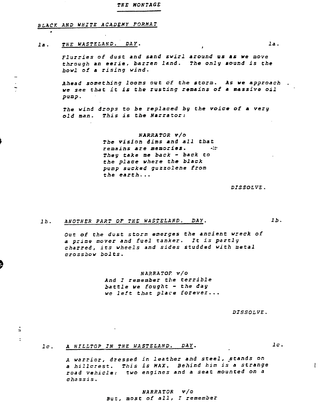 Page One: “Mad Max 2: The Road Warrior” (1981)