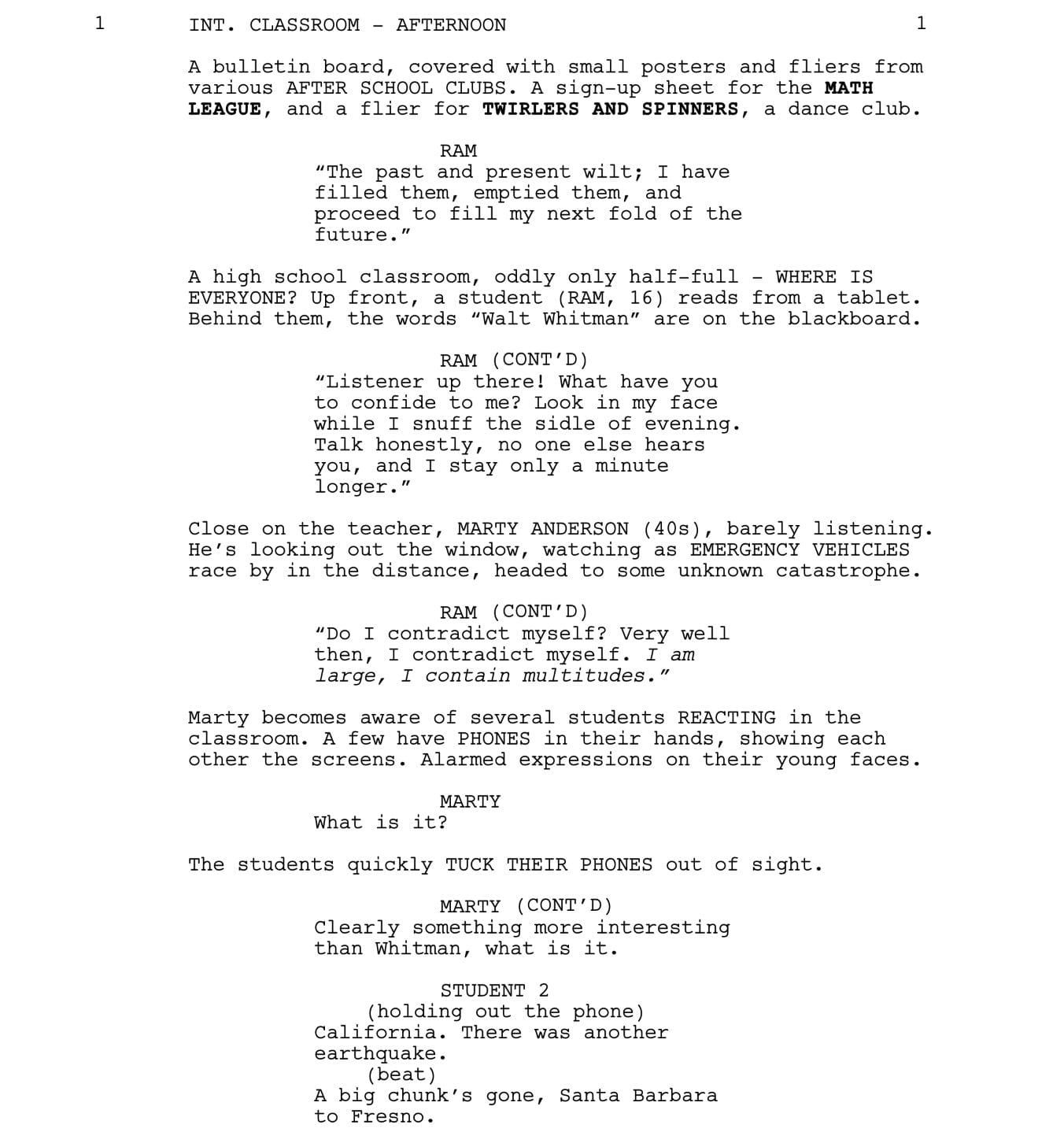 Page One: “The Life of Chuck” (2024)