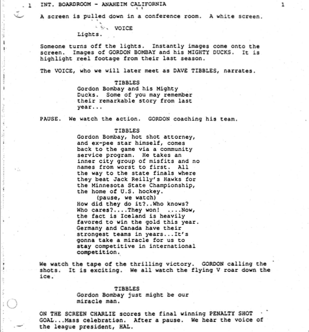 Page One: “D2: The Mighty Ducks” (1994)