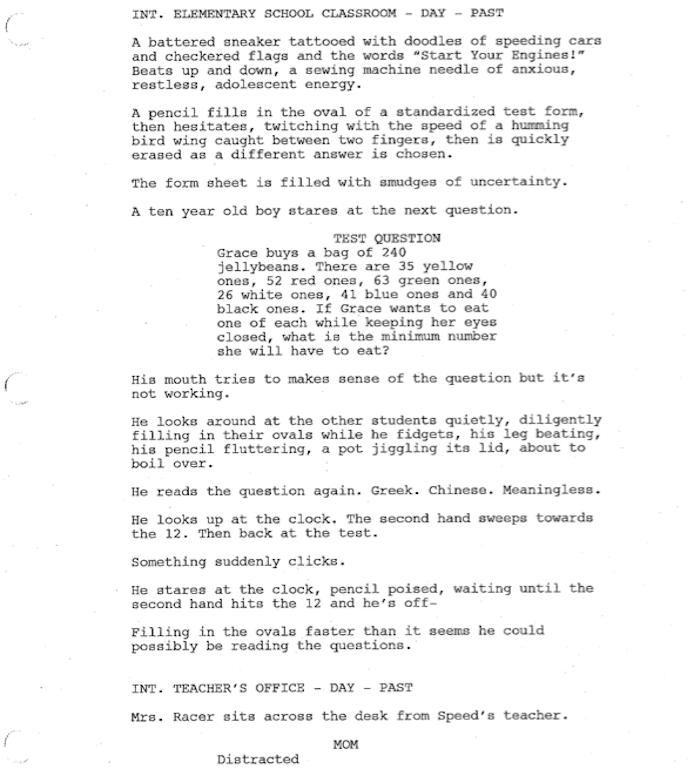 Page One: “Speed Racer” (2008)