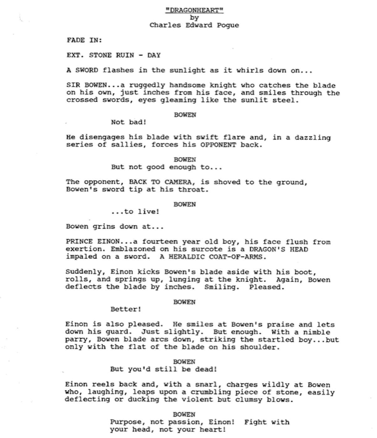Page One: “DragonHeart” (1996)