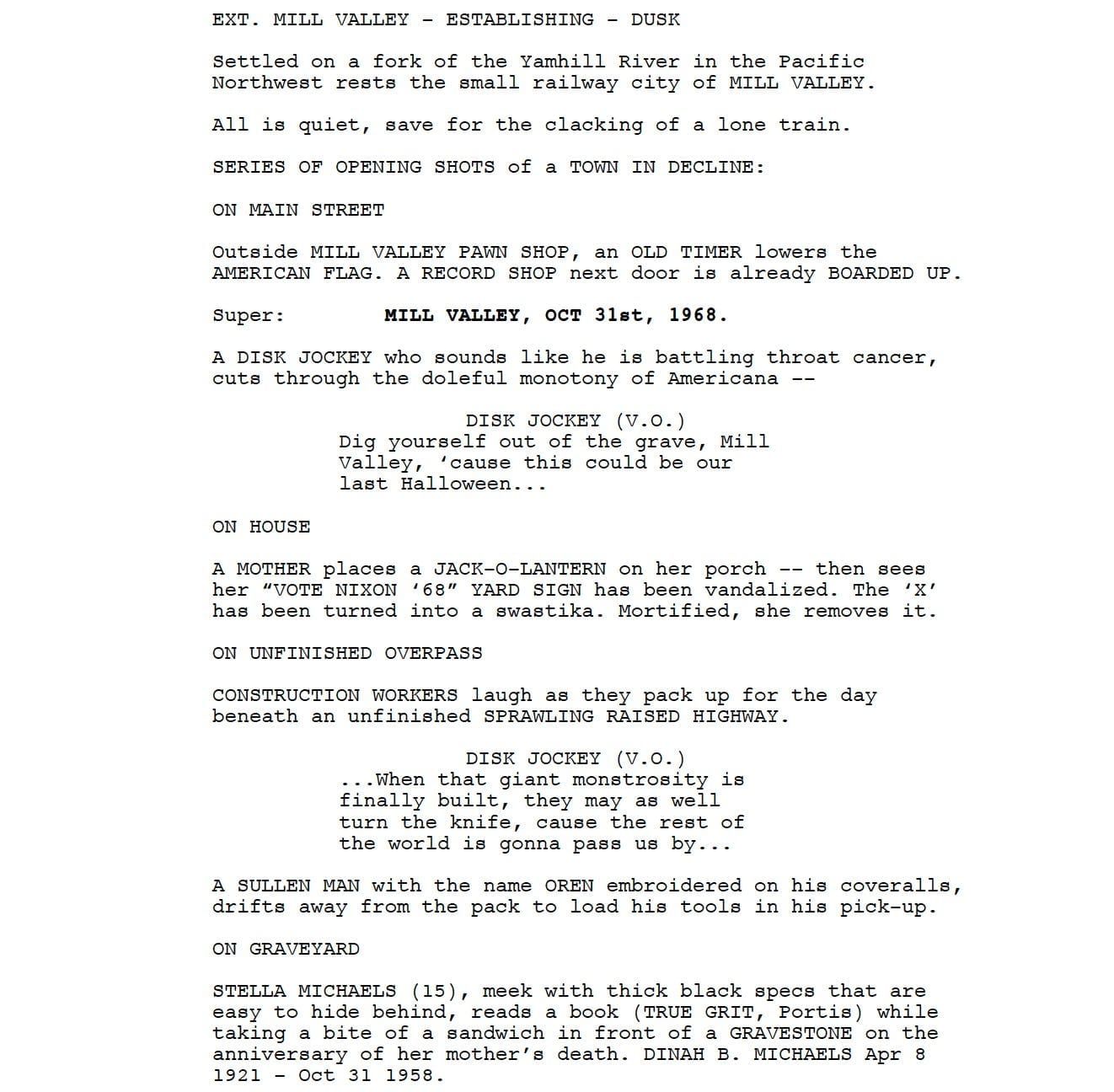 Page One: “Scary Stories to Tell in the Dark” (2019)