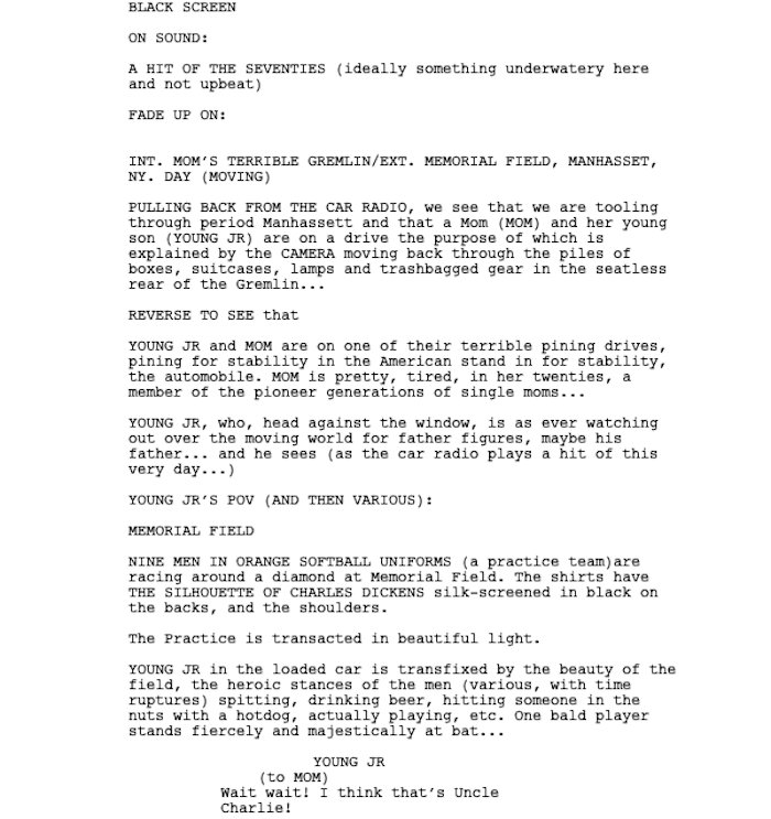 Page One: “The Tender Bar” (2021)