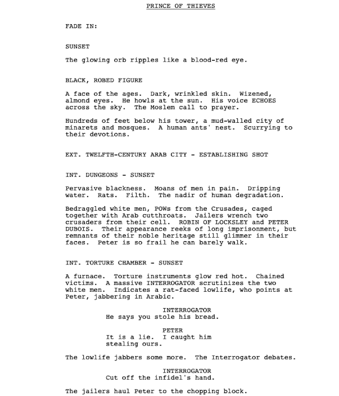 Page One: “Robin Hood: Prince of Thieves” (1991)
