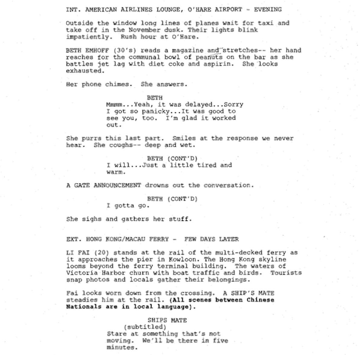 Page One: “Contagion” (2011)