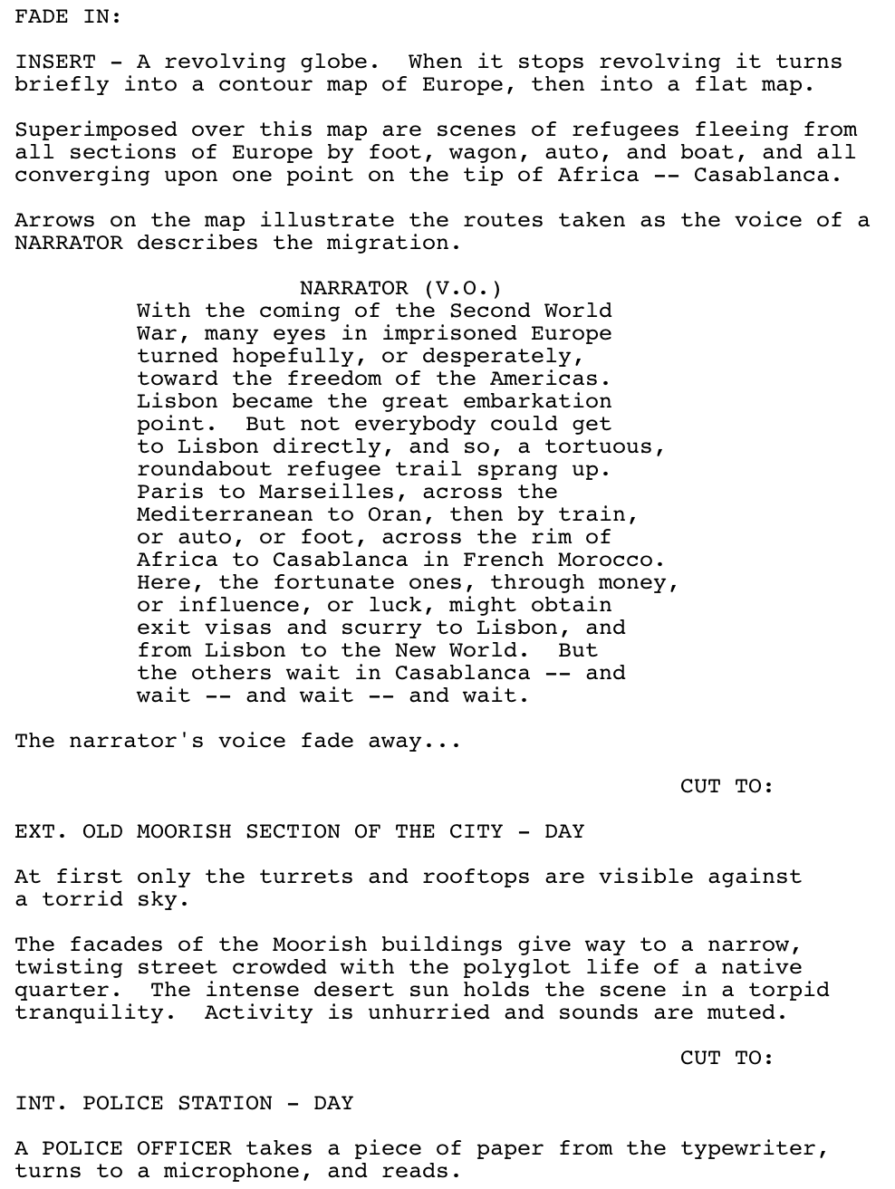 Page One: ‘Casablanca’ (1942)