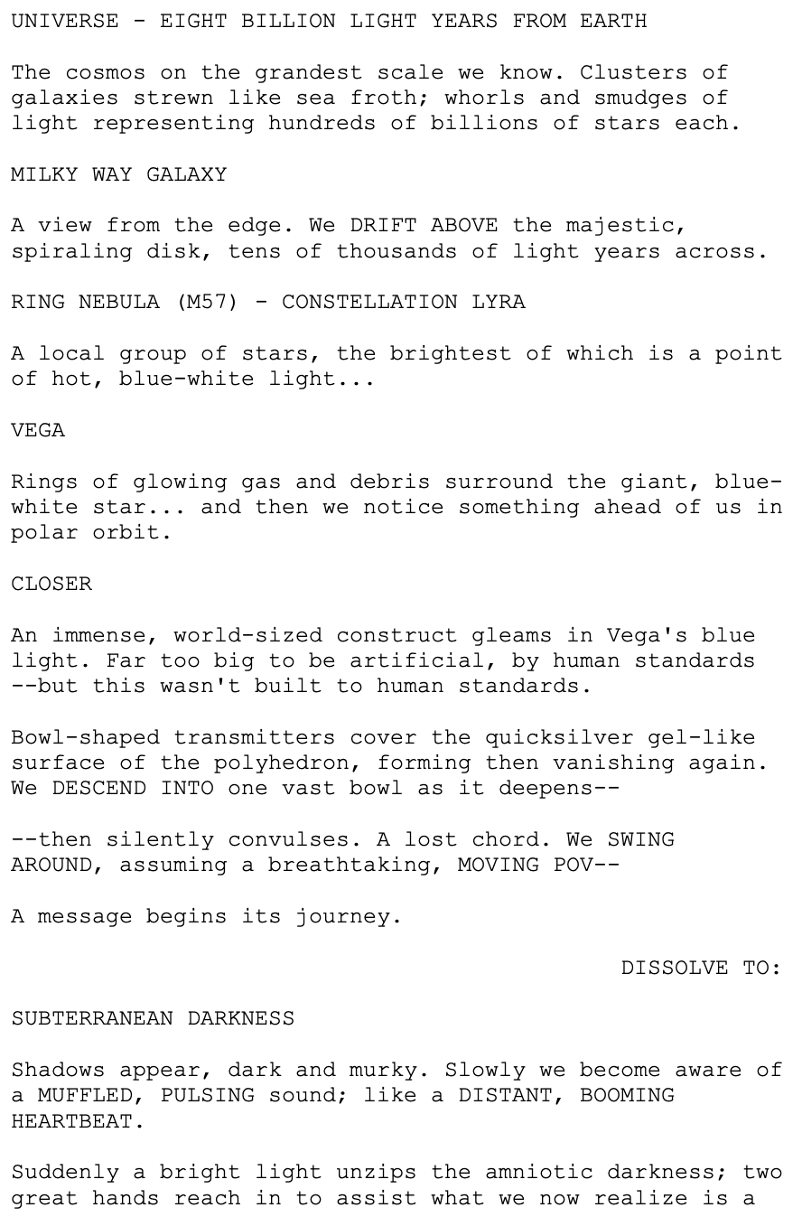 Page One: “Contact” (1997)