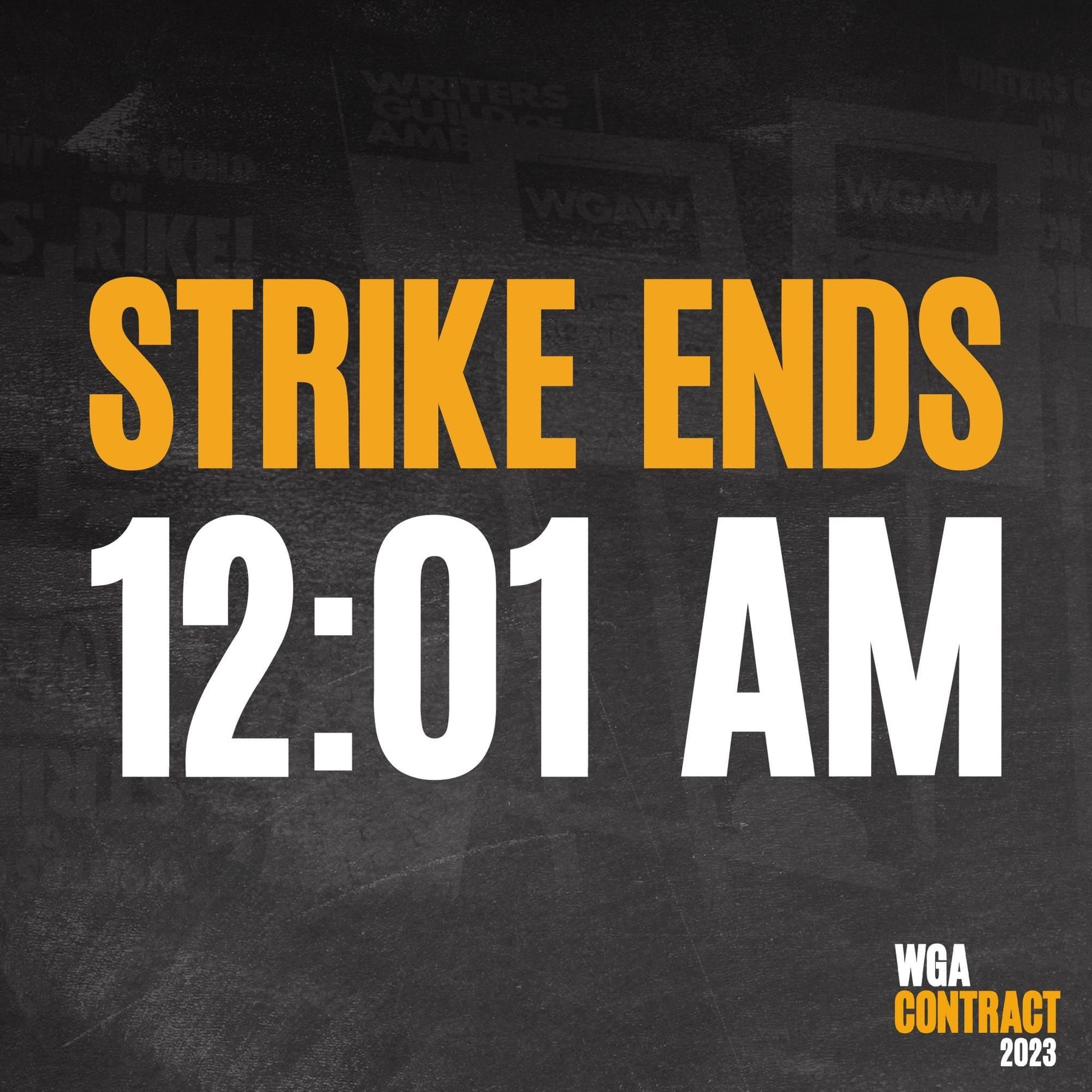 THE WRITERS’ STRIKE IS OVER!