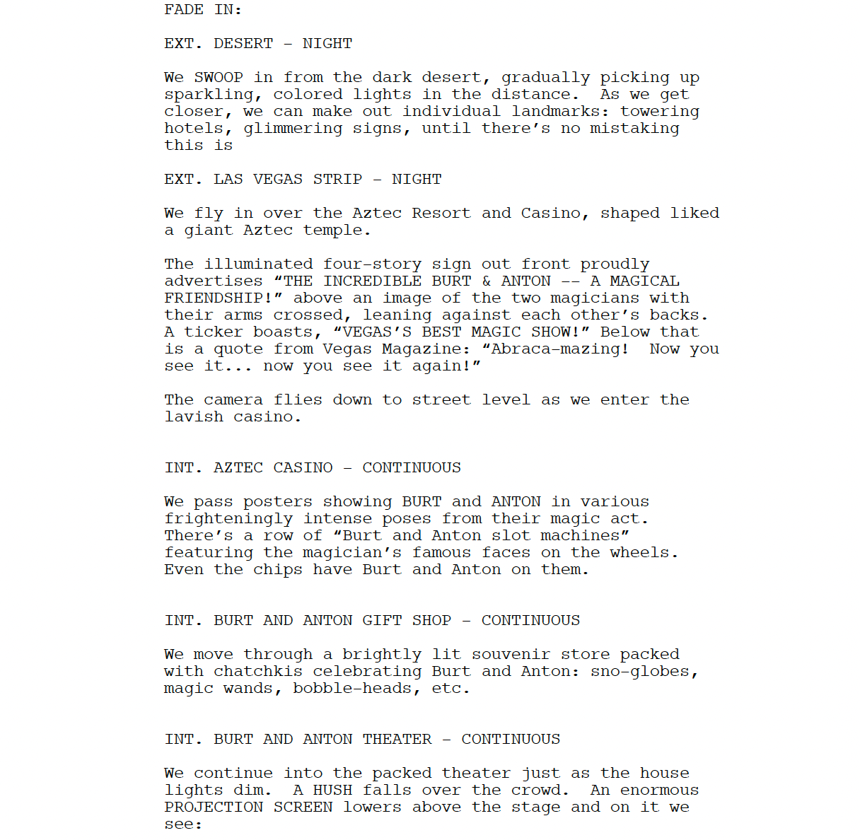 Page One: “The Incredible Burt Wonderstone” (2013)