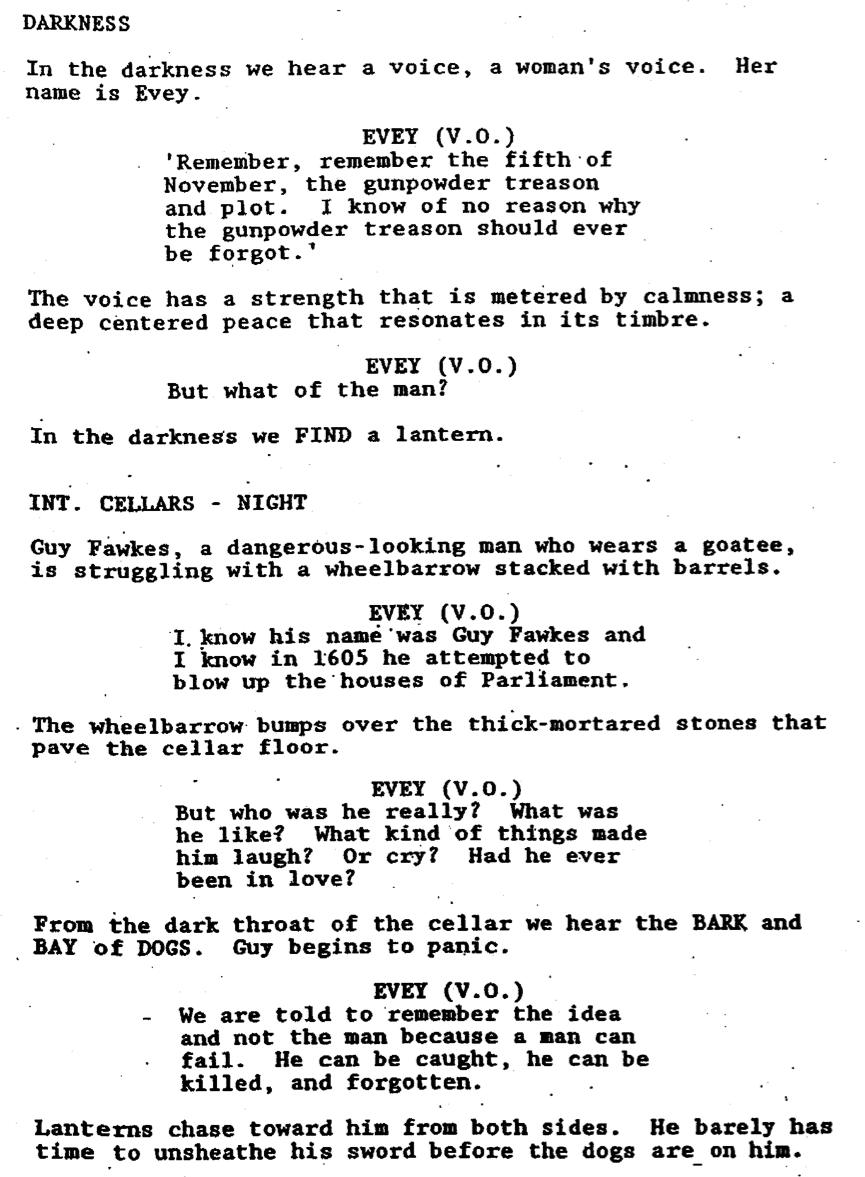 Page One: ‘V for Vendetta’ (2005)