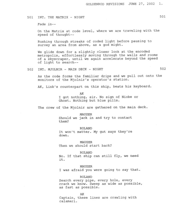 Page One: “The Matrix Revolutions” (2003)
