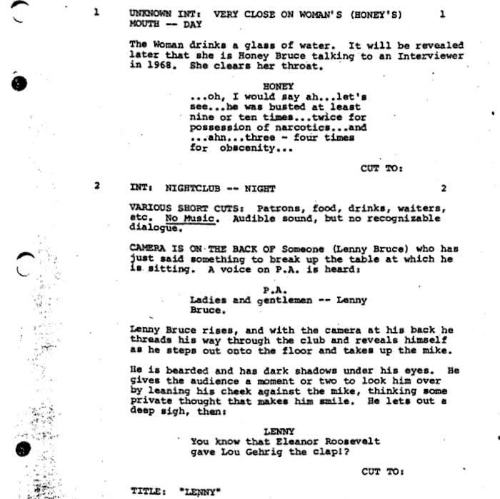 Page One: “Lenny” (1974)