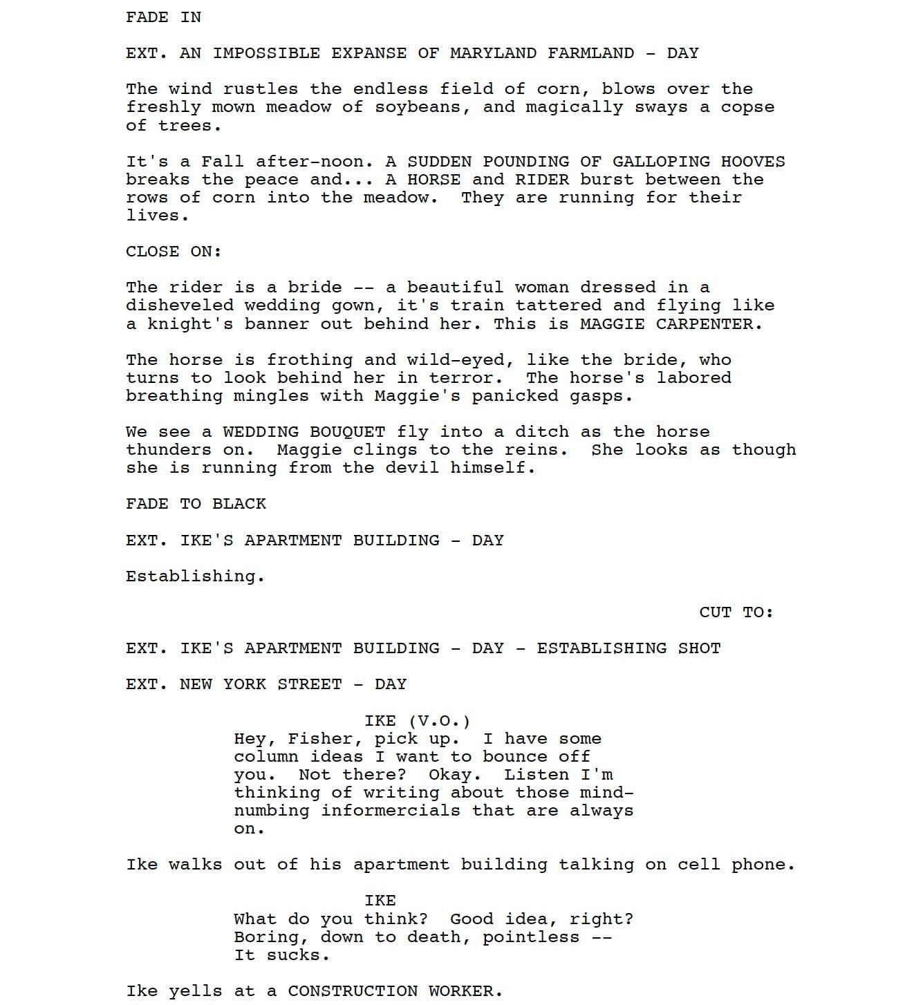 Page One: “Runaway Bride” (1999)