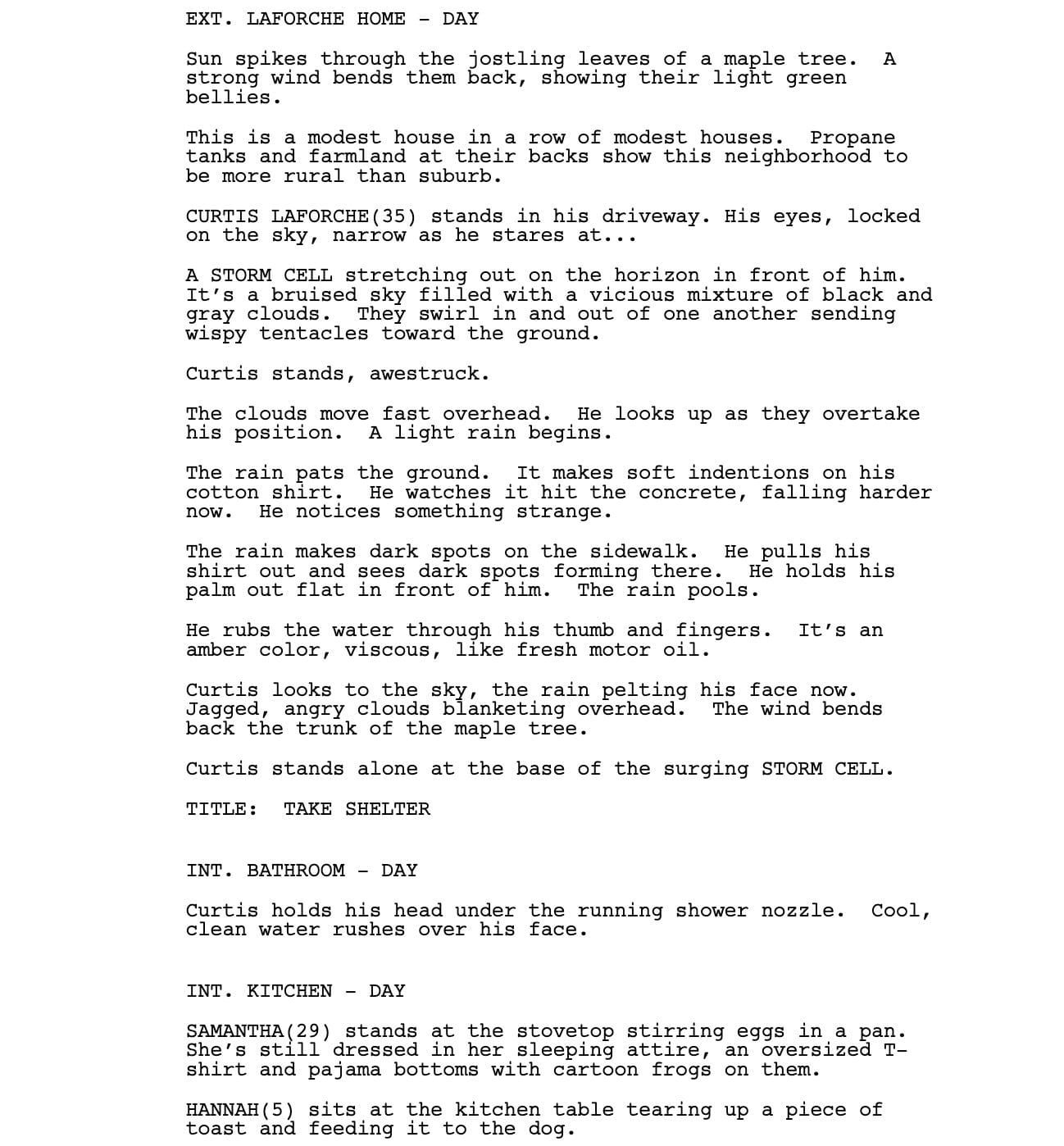 Page One: “Take Shelter” (2011)