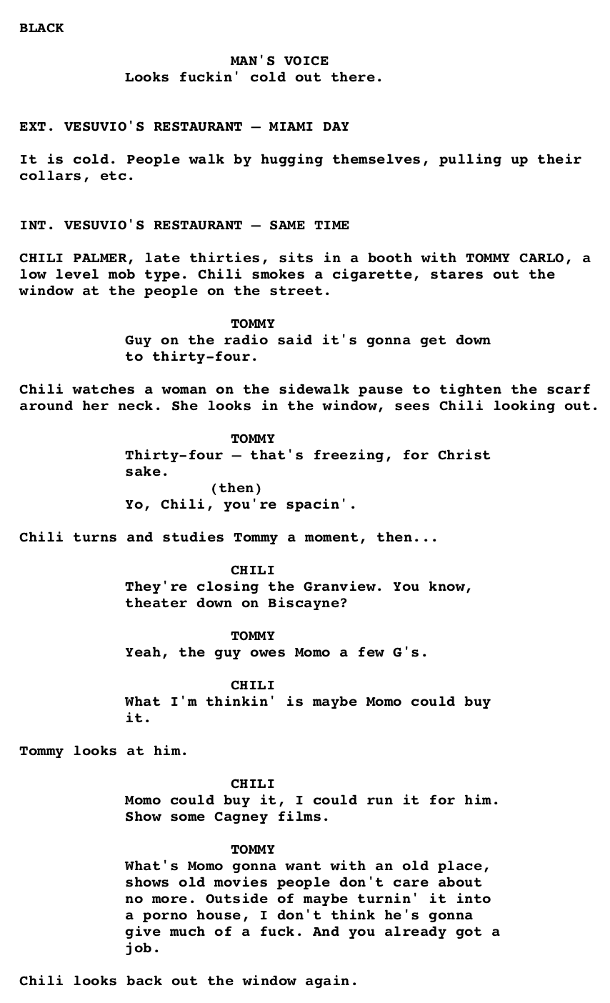 Page One: “Get Shorty” (1995)