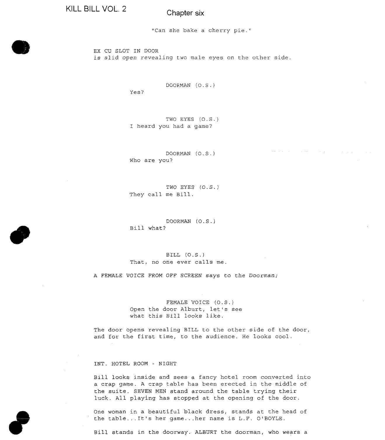 Page One: “Kill Bill: Vol. 2” (2003)
