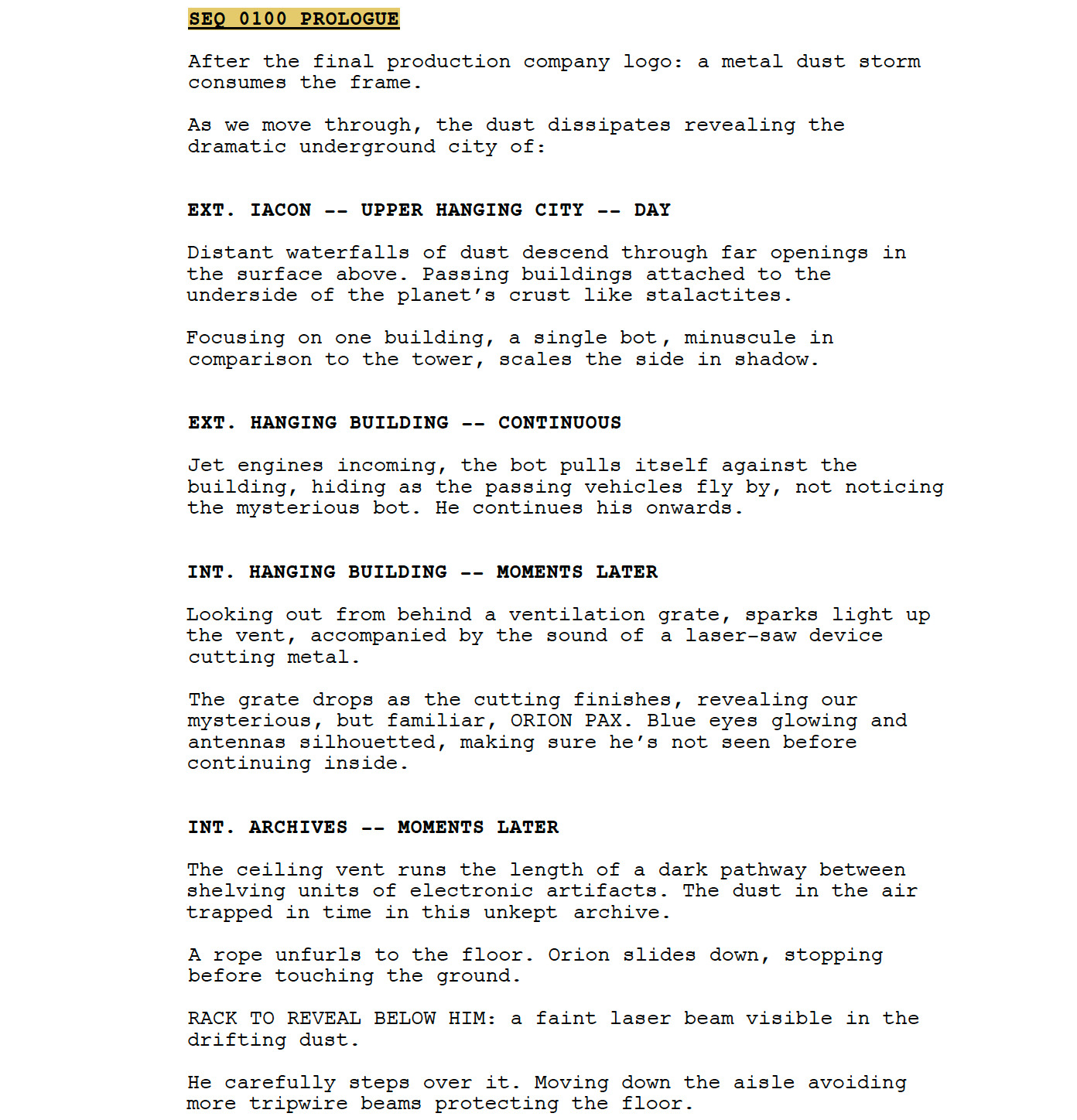 Page One: “Transformers One” (2024)