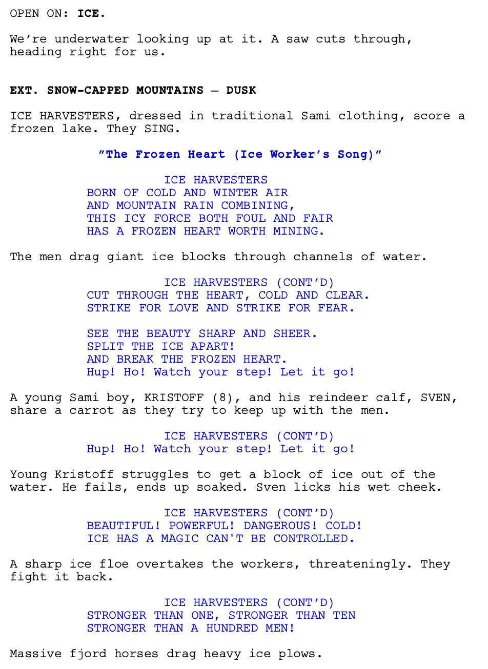 Page One: “Frozen” (2013)