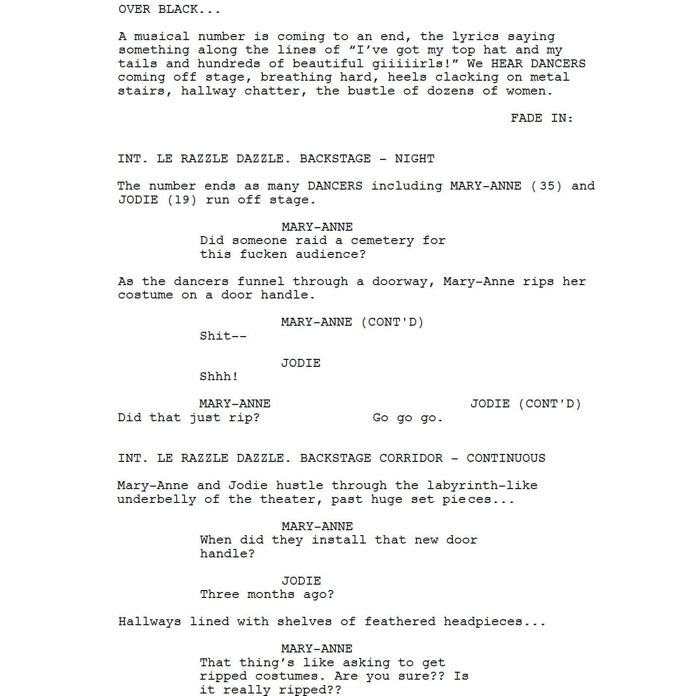 Page One: “The Last Showgirl” (2024)