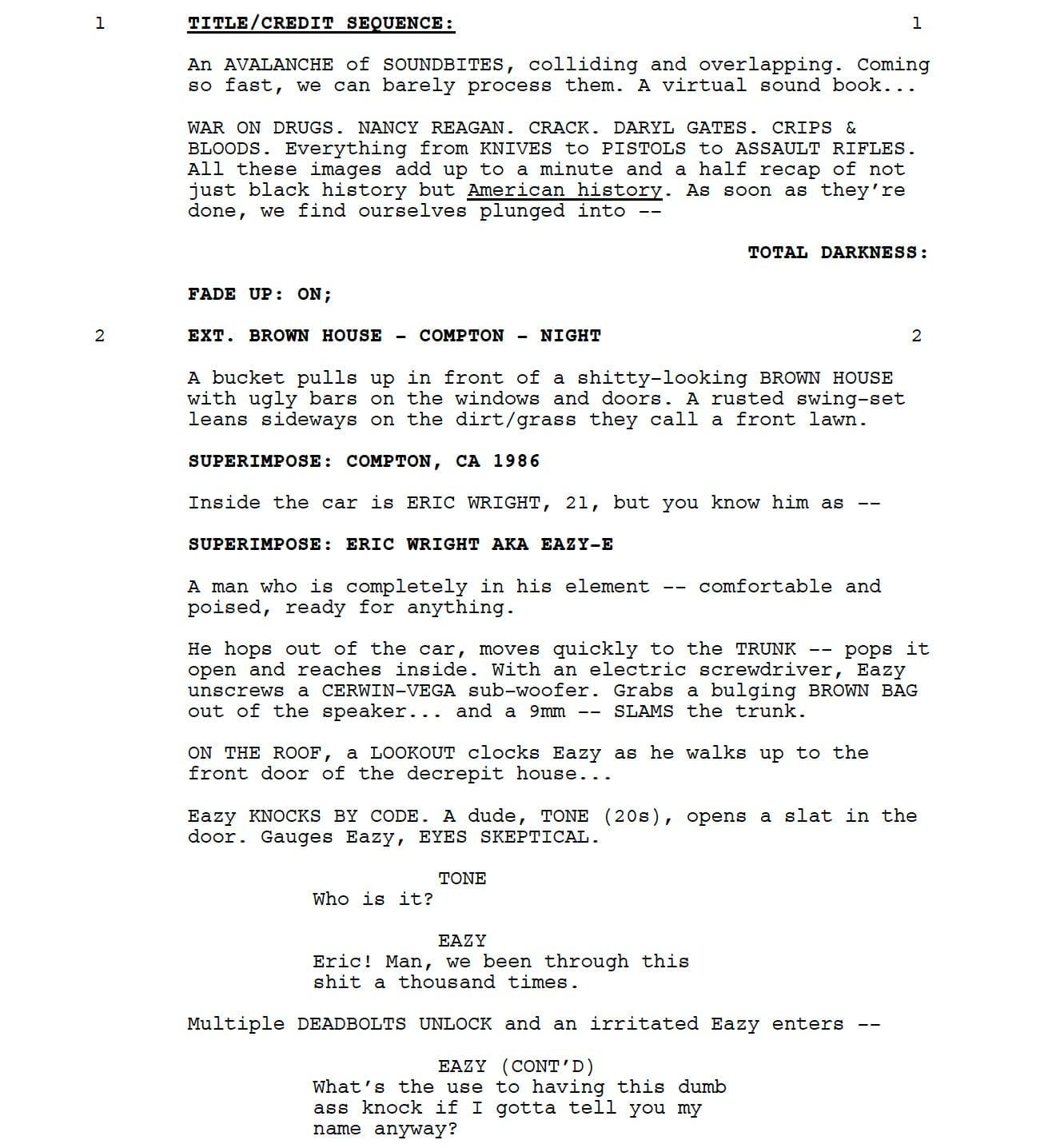 Page One: “Straight Outta Compton” (2015)